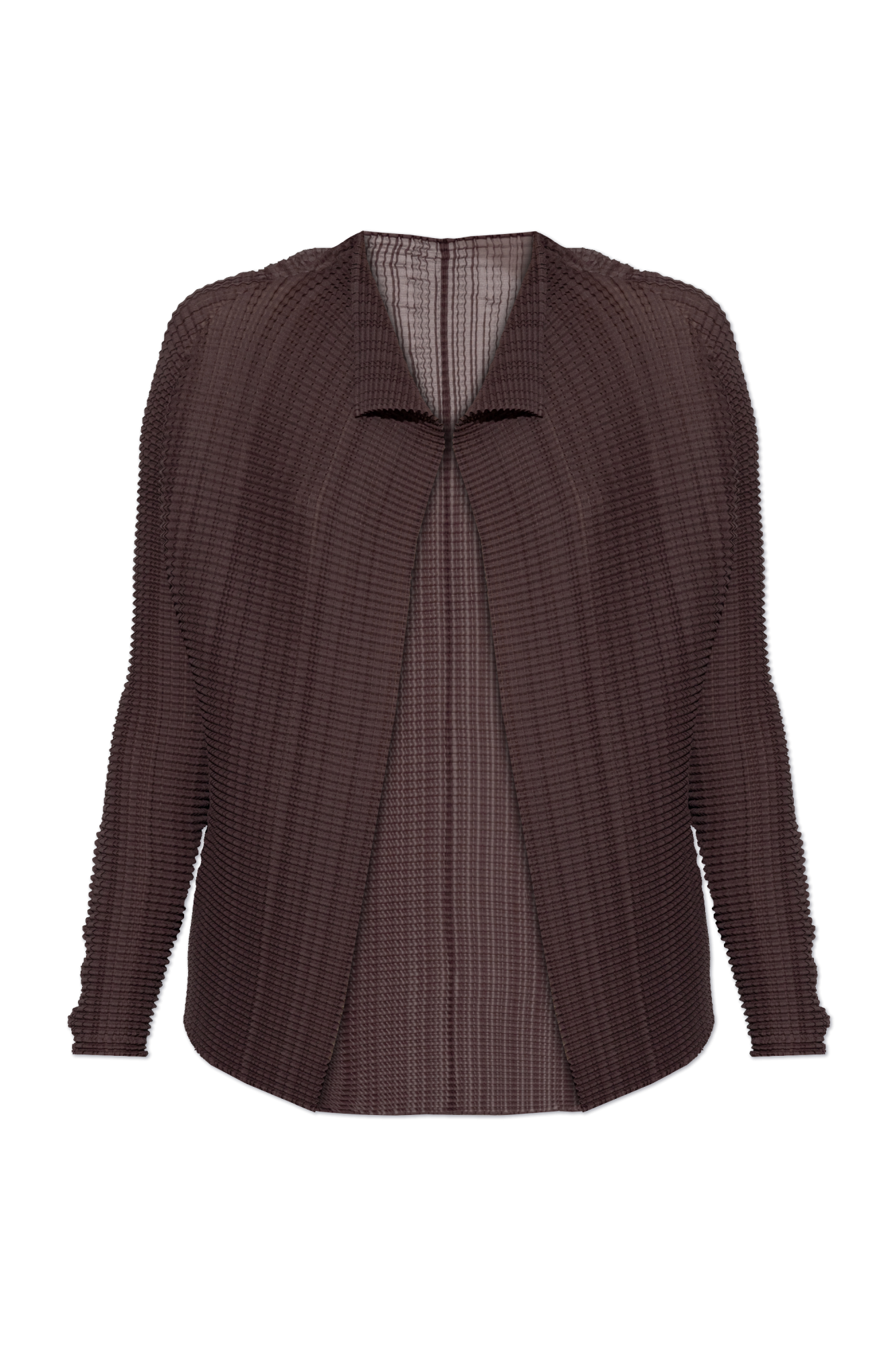 ば*ん様 【ISSEY MIYAKE】 Pleats Design Cardig Brown Pleated Cardigan Issey Miyake - Vitkac Canada